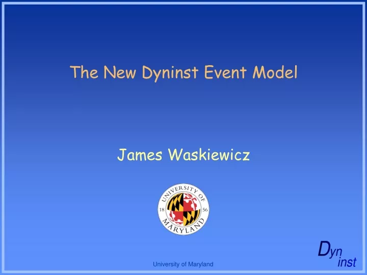 the new dyninst event model