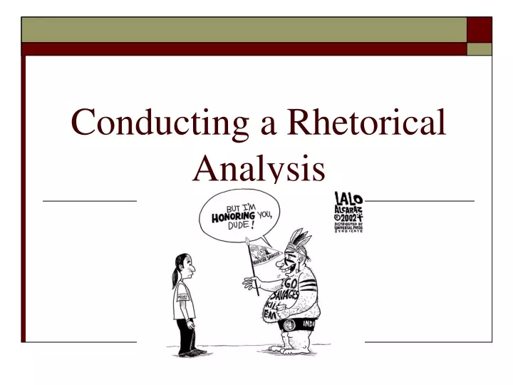 conducting a rhetorical analysis