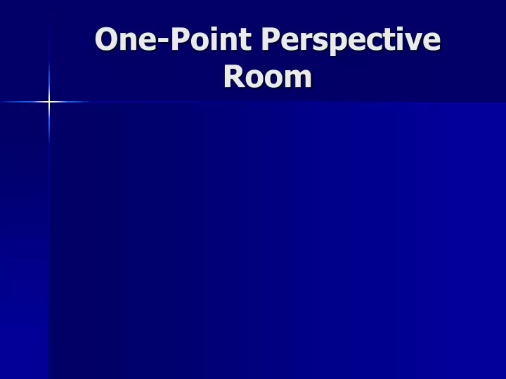 one point perspective room