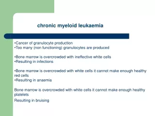 chronic myeloid leukaemia