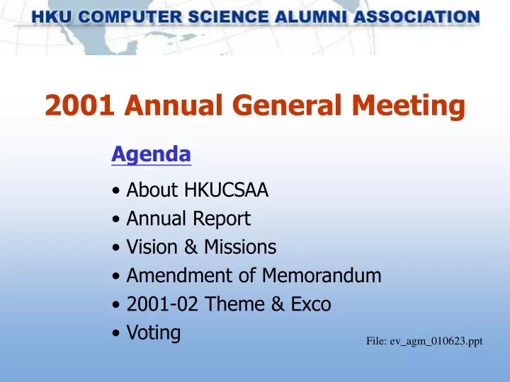 2001 annual general meeting