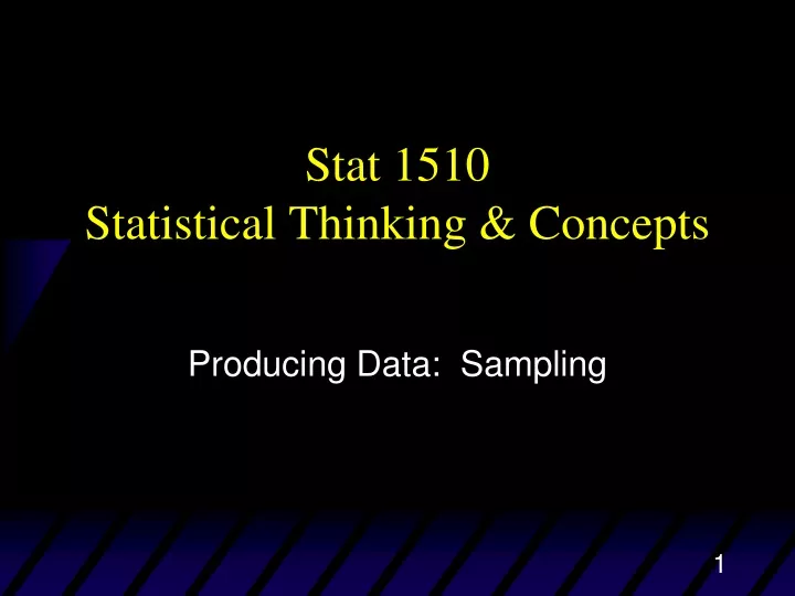 stat 1510 statistical thinking concepts