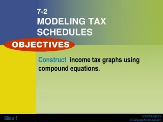 7-2 MODELING TAX SCHEDULES