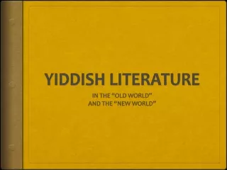 Yiddish Literature