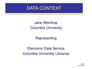 DATA CONTEXT