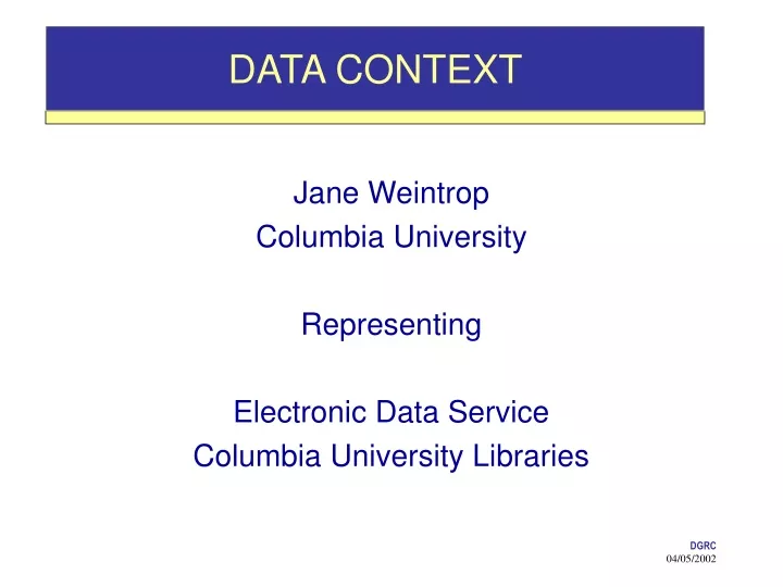 data context