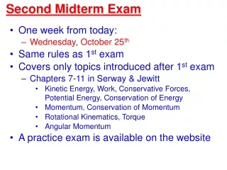 Second Midterm Exam