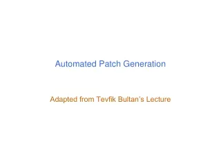 Automated Patch Generation