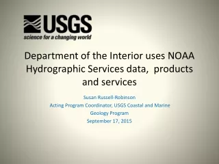 Department of the Interior uses NOAA Hydrographic Services data,  products and services