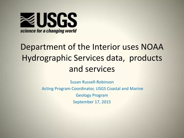 department of the interior uses noaa hydrographic services data products and services
