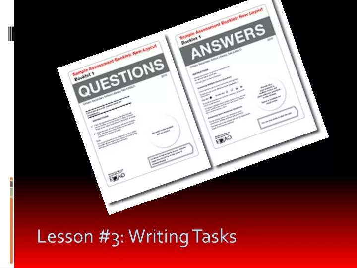 lesson 3 writing tasks