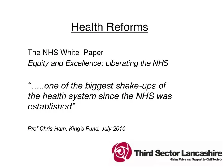 health reforms
