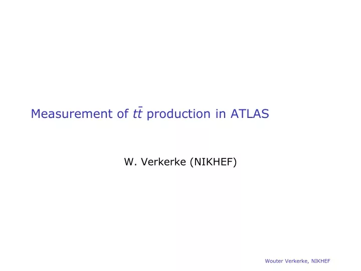 measurement of tt production in atlas