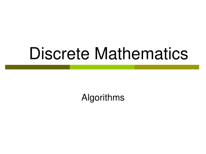 discrete mathematics