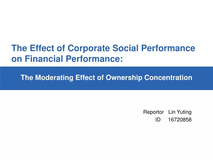 the moderating effect of ownership concentration