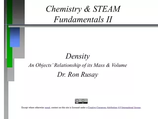 Chemistry &amp; STEAM  Fundamentals II