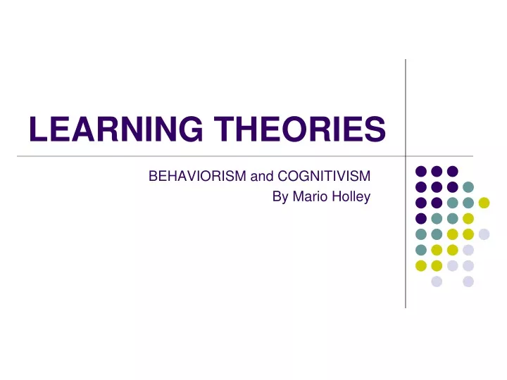 learning theories