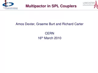 Multipactor in SPL Couplers