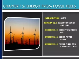 Chapter 12: Energy FROM FOSSIL FUELS