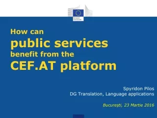 How can public services benefit from the CEF.AT platform