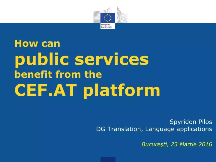 how can public services benefit from the cef at platform