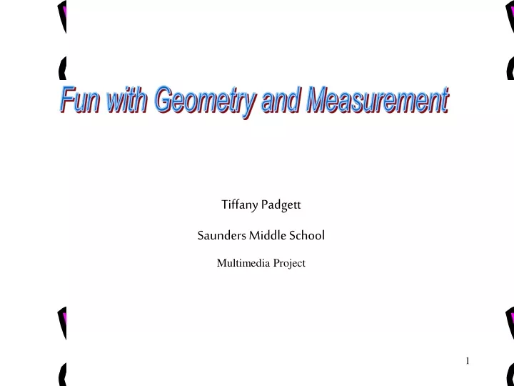 fun with geometry and measurement