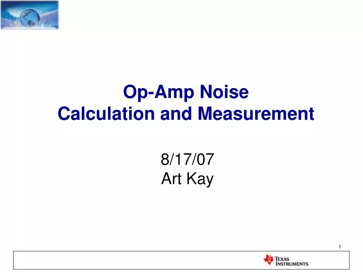 op amp noise calculation and measurement