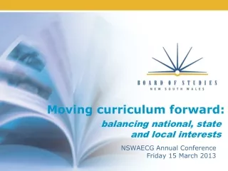 Moving curriculum forward: