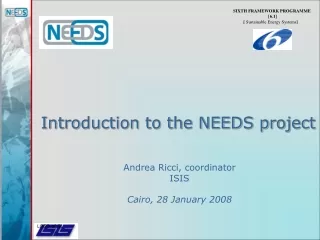 Introduction to the NEEDS project