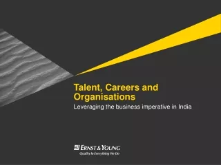 Talent, Careers and Organisations