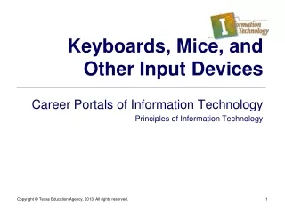 Keyboards, Mice, and Other Input Devices