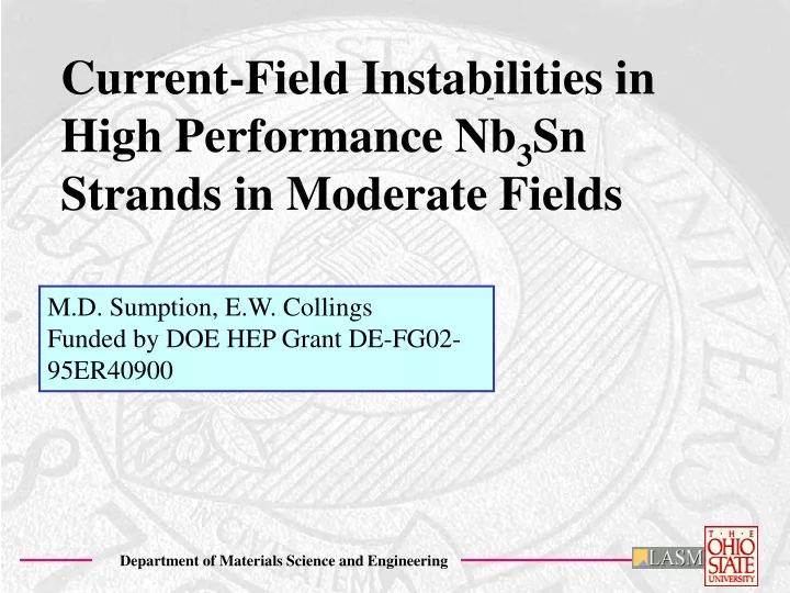 current field instabilities in high performance
