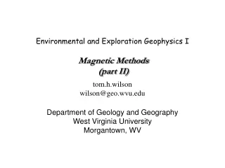 environmental and exploration geophysics i