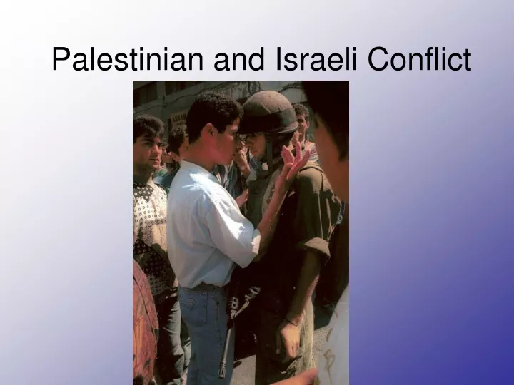 palestinian and israeli conflict