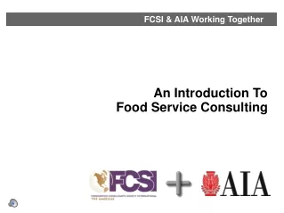 An Introduction To  Food Service Consulting