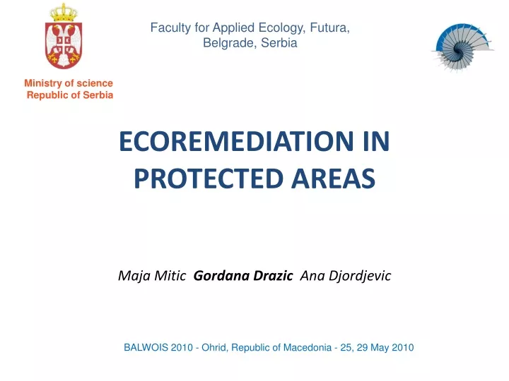 ecoremediation in protected areas