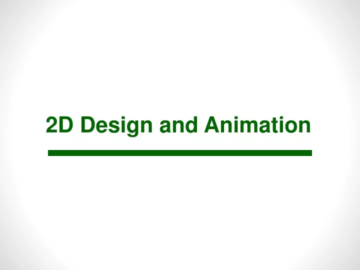 2d design and animation