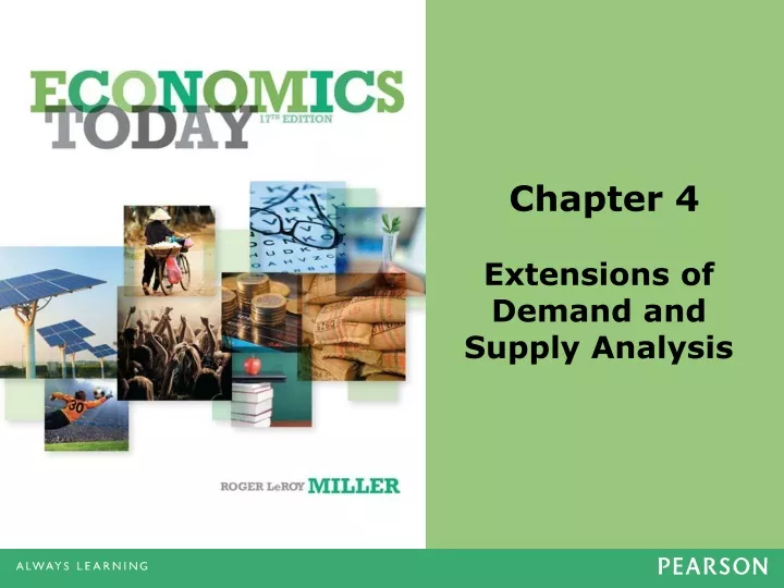 chapter 4 extensions of demand and supply analysis
