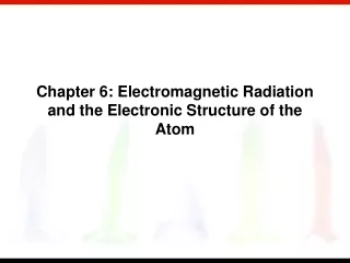 Chapter 6: Electromagnetic Radiation and the Electronic Structure of the Atom