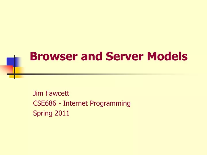 browser and server models