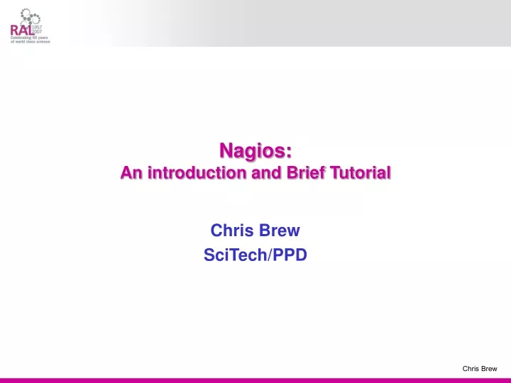 nagios an introduction and brief tutorial