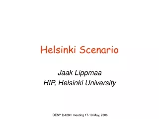 Helsinki Scenario