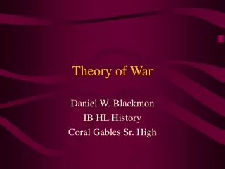 Theory of War