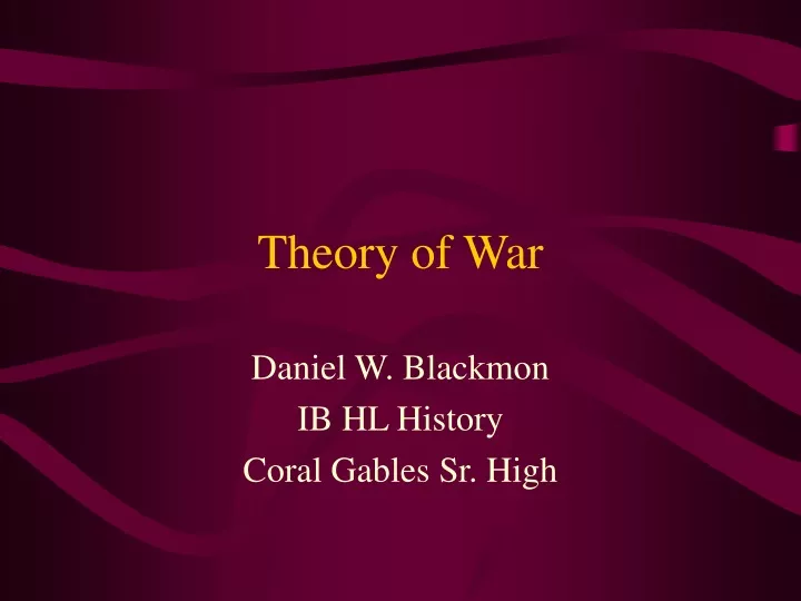 theory of war