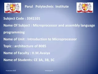 Parul   Polytechnic  Institute