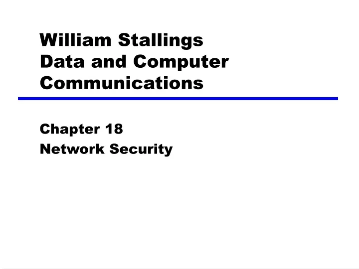 william stallings data and computer communications