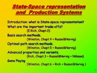 State-Space representation and  Production Systems