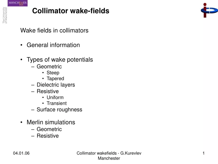 collimator wake fields