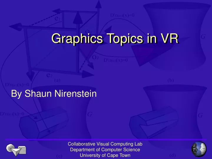 graphics topics in vr