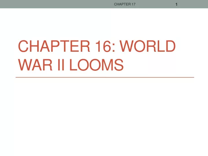 chapter 16 world war ii looms